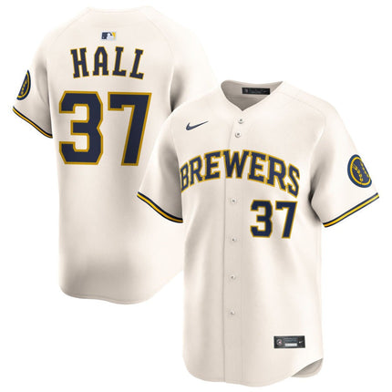 DL Hall Milwaukee Brewers 2025 Home Limited Jersey - Cream