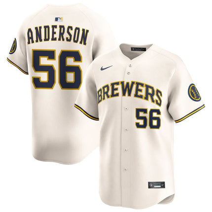 Grant Anderson Milwaukee Brewers 2025 Home Limited Jersey - Cream