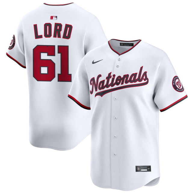 Brad Lord Washington Nationals 2025 Home Limited Jersey - White
