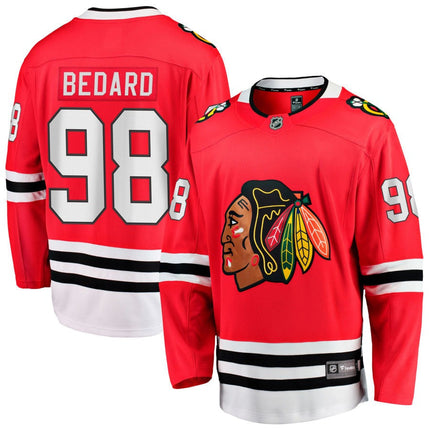 Connor Bedard Chicago Blackhawks 2025 Home Breakaway Jersey - Red