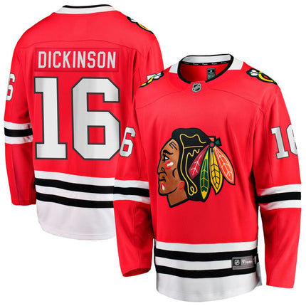 Jason Dickinson Chicago Blackhawks 2025 Home Breakaway Jersey - Red