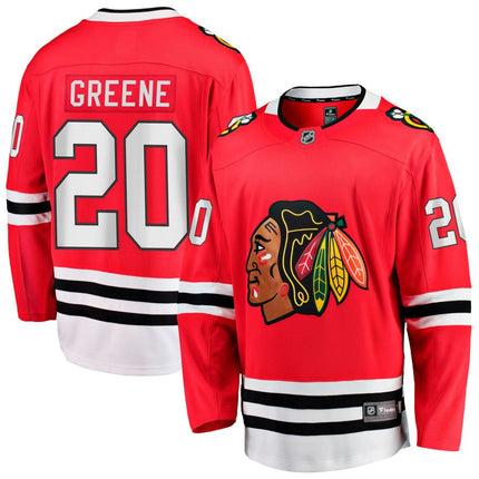 Ryan Greene Chicago Blackhawks 2025 Home Breakaway Jersey - Red