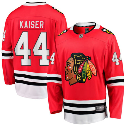 Wyatt Kaiser Chicago Blackhawks 2025 Home Breakaway Jersey - Red