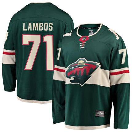 Carson Lambos Minnesota Wild 2025 Home Jersey - Green
