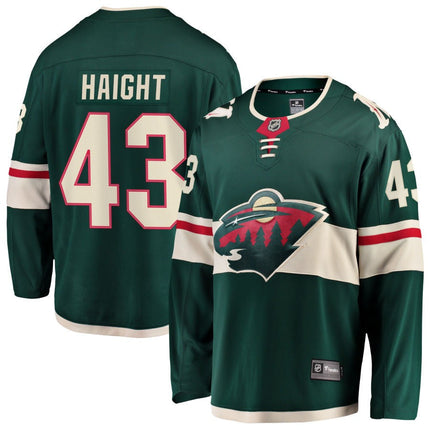 Hunter Haight Minnesota Wild 2025 Home Jersey - Green