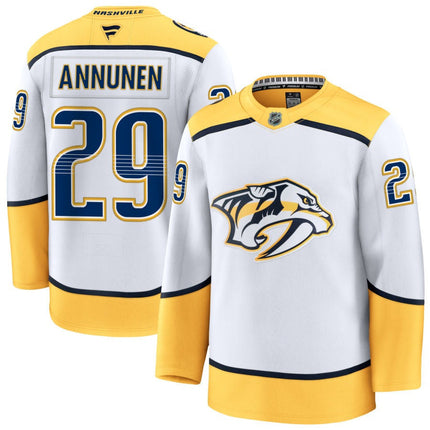 Justus Annunen Nashville Predators 2025 Away Jersey - White