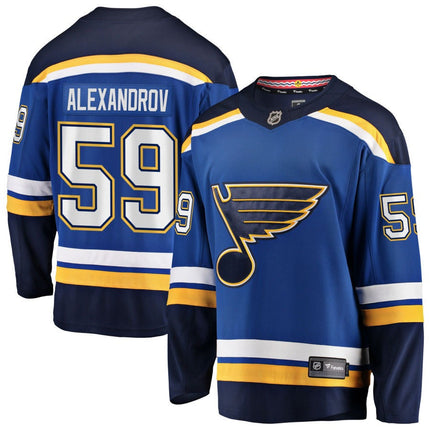 Nikita Alexandrov St. Louis Blues 2025 Home Jersey - Blue