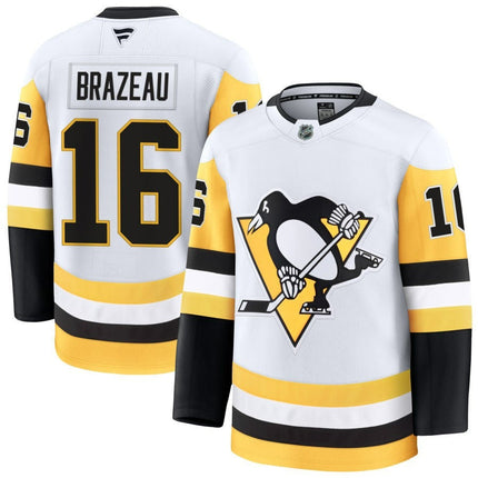 Justin Brazeau Pittsburgh Penguins 2025 Away Jersey - White
