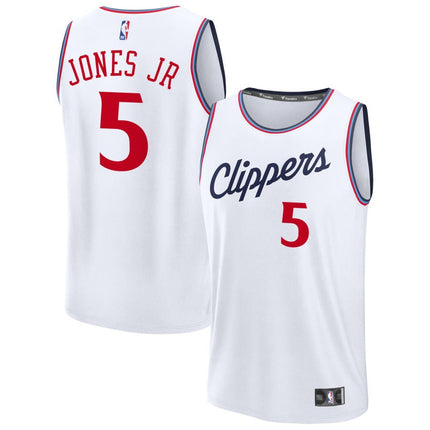 Derrick Jones Jr LA Clippers 2025 Association Edition Jersey - White