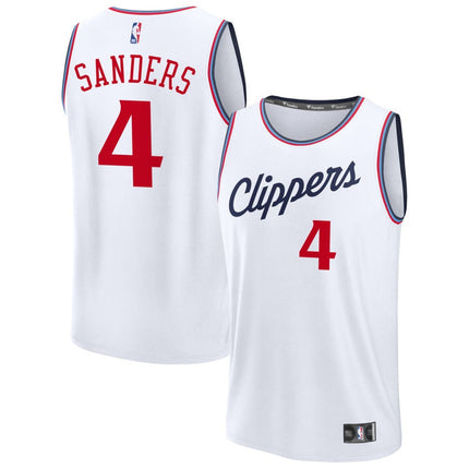 Kobe Sanders LA Clippers 2025 Association Edition Jersey - White