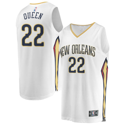 Derik Queen New Orleans Pelicans 2025 Association Edition Fast Break Jersey - White