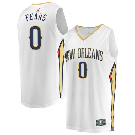 Jeremiah Fears New Orleans Pelicans 2025 Association Edition Fast Break Jersey - White