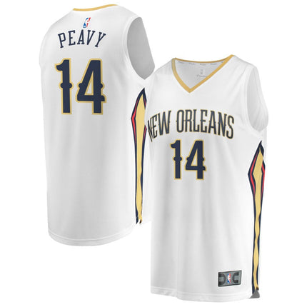Micah Peavy New Orleans Pelicans 2025 Association Edition Fast Break Jersey - White