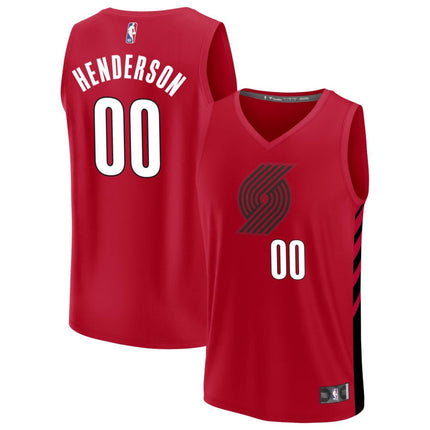 Scoot Henderson Portland Trail Blazers 2025 Fast Break Statement Edition Jersey - Red