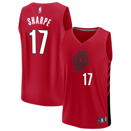 Shaedon Sharpe Portland Trail Blazers 2025 Fast Break Statement Edition Jersey - Red