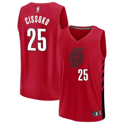 Sidy Cissoko Portland Trail Blazers 2025 Fast Break Statement Edition Jersey - Red