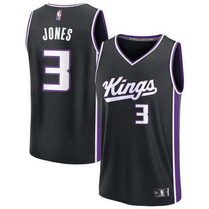 Isaac Jones Sacramento Kings 2025 Icon Edition Fast Break Jersey - Black