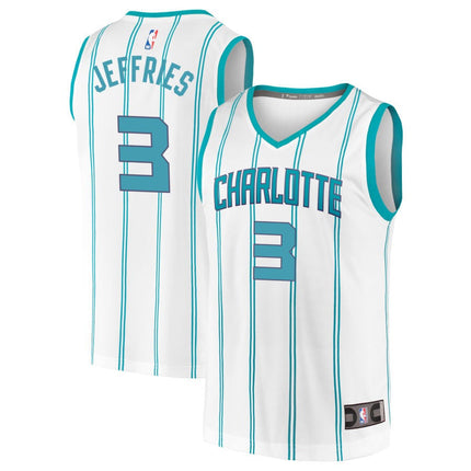 DaQuan Jeffries Charlotte Hornets 2025 Association Edition Fast Break Jersey - White