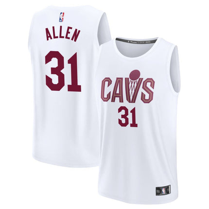 Jarrett Allen Cleveland Cavaliers 2025 Association Edition Fast Break Jersey - White