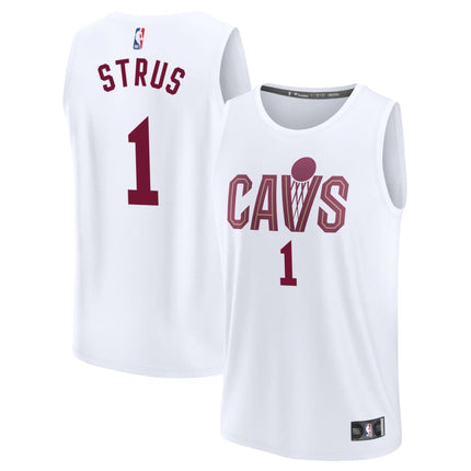 Max Strus Cleveland Cavaliers 2025 Association Edition Fast Break Jersey - White