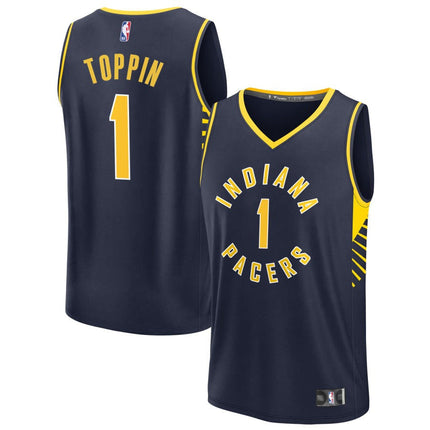 Obi Toppin Indiana Pacers 2025 Icon Edition Fast Break Jersey - Navy