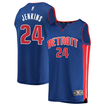 Daniss Jenkins Detroit Pistons 2025 Icon Edition Fast Break Jersey - Blue