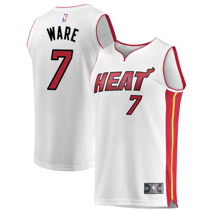 Kel'el Ware Miami Heat 2025 Association Edition Fast Break Jersey - White