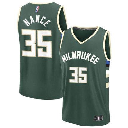 Pete Nance Milwaukee Bucks 2025 Icon Edition Fast Break Jersey - Green