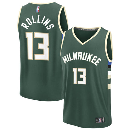 Ryan Rollins Milwaukee Bucks 2025 Icon Edition Fast Break Jersey - Green