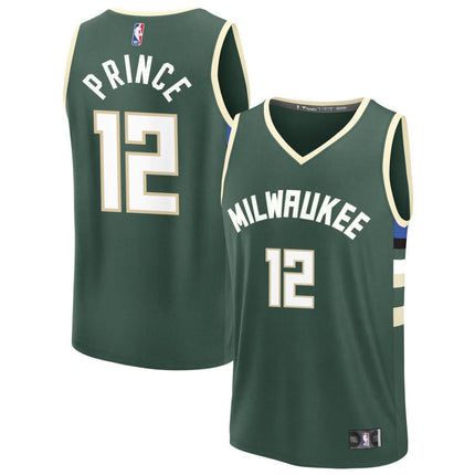 Taurean Prince Milwaukee Bucks 2025 Icon Edition Fast Break Jersey - Green