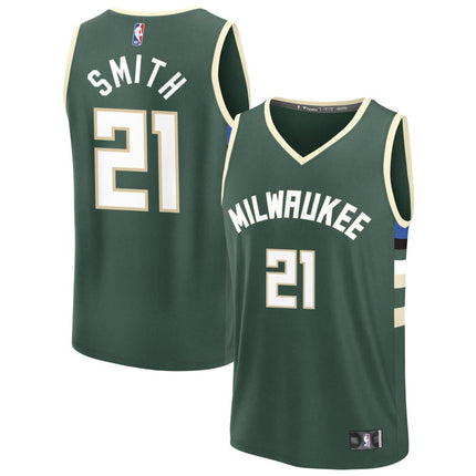 Tyler Smith Milwaukee Bucks 2025 Icon Edition Fast Break Jersey - Green