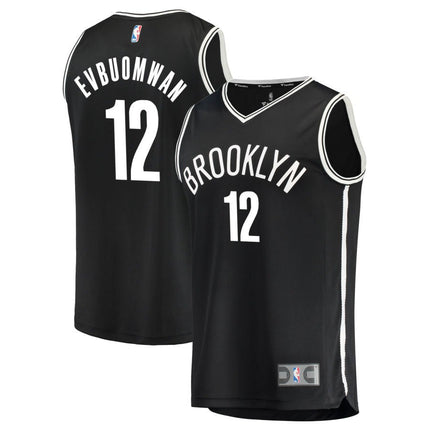 Tosan Evbuomwan Brooklyn Nets 2025 Icon Edition Fast Break Jersey - Black