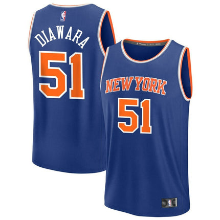 Mohamed Diawara New York Knicks 2025 Icon Edition Fast Break Jersey - Blue