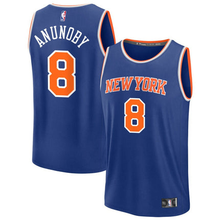 OG Anunoby New York Knicks 2025 Icon Edition Fast Break Jersey - Blue