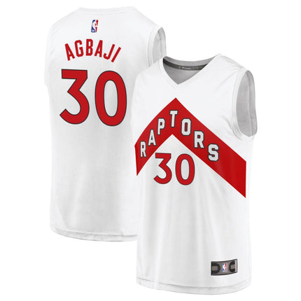 Ochai Agbaji Toronto Raptors 2025 Association Edition Fast Break Jersey - White