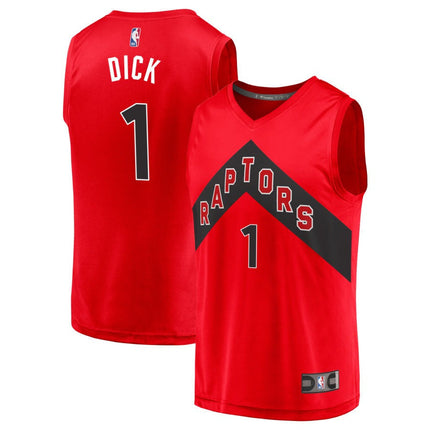 Gradey Dick Toronto Raptors 2025 Icon Edition Fast Break Jersey - Red