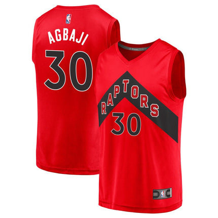Ochai Agbaji Toronto Raptors 2025 Icon Edition Fast Break Jersey - Red