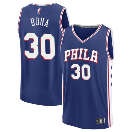 Adem Bona Philadelphia 76ers 2025 Icon Edition Fast Break Jersey - Blue