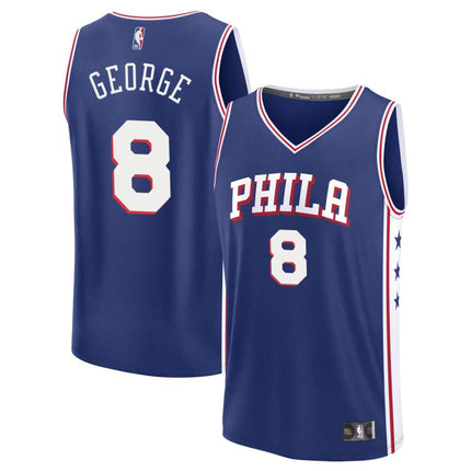 Paul George Philadelphia 76ers 2025 Icon Edition Fast Break Jersey - Blue