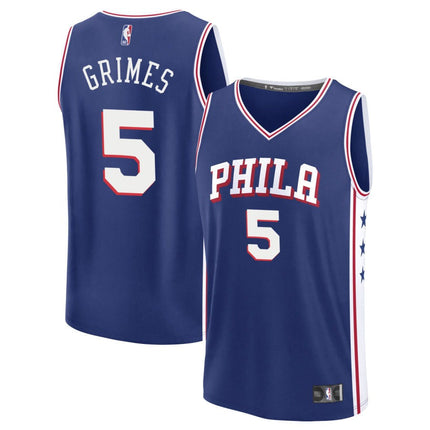 Quentin Grimes Philadelphia 76ers 2025 Icon Edition Fast Break Jersey - Blue