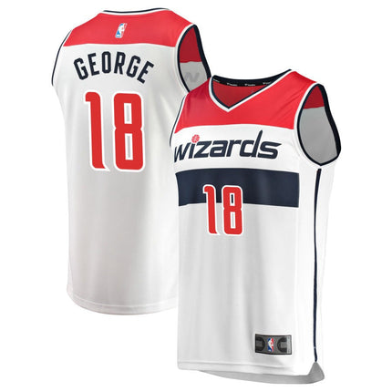 Kyshawn George Washington Wizards 2025 Association Edition Fast Break Jersey - White