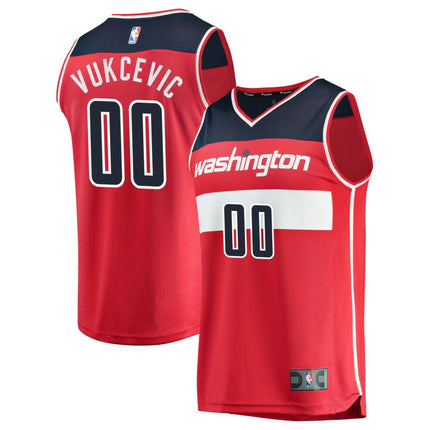 Tristan Vukcevic Washington Wizards 2025 Icon Edition Fast Break Jersey - Red