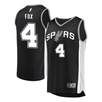 De'Aaron Fox San Antonio Spurs 2025 Icon Edition Fast Break Jersey - Black