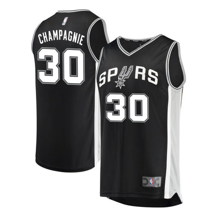 Julian Champagnie San Antonio Spurs 2025 Icon Edition Fast Break Jersey - Black