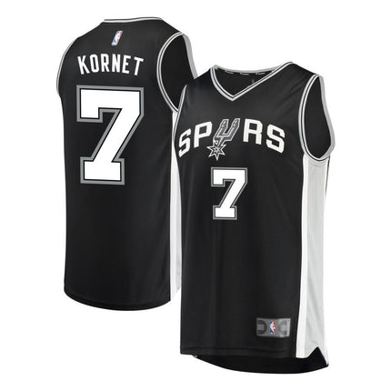 Luke Kornet San Antonio Spurs 2025 Icon Edition Fast Break Jersey - Black