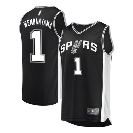 Victor Wembanyama San Antonio Spurs 2025 Icon Edition Fast Break Jersey - Black