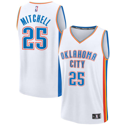 Ajay Mitchell Oklahoma City Thunder 2025 Association Edition Fast Break Jersey - White