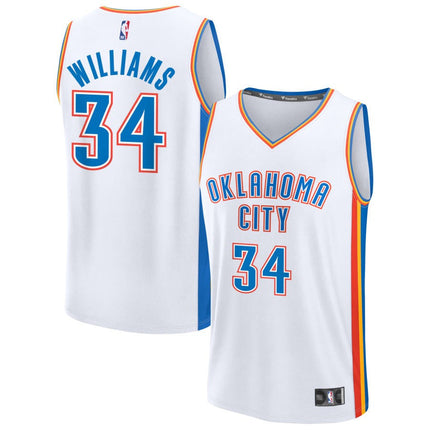 Kenrich Williams Oklahoma City Thunder 2025 Association Edition Fast Break Jersey - White