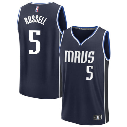 D'Angelo Russell Dallas Mavericks 2025 Statement Edition Fast Break Jersey - Navy
