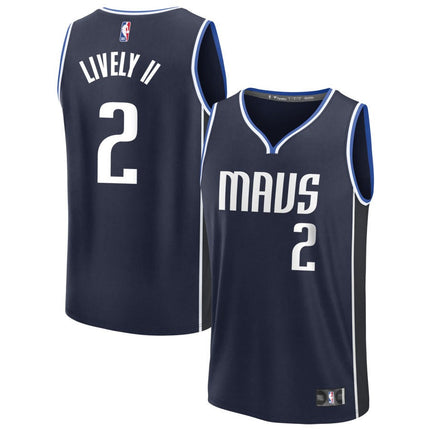 Dereck Lively II Dallas Mavericks 2025 Statement Edition Fast Break Jersey - Navy